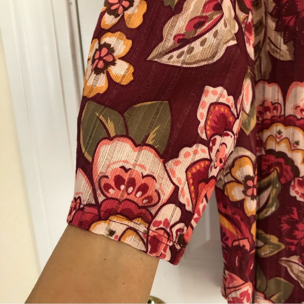 ALFRED DUNNER FLORAL TOPS MULBERRY STREET PLUS SIZE 3X RHINESTONES CREW NECK - Picture 6 of 11